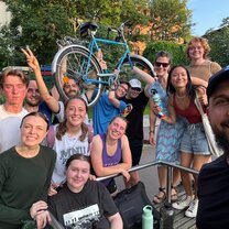 Group picture after football